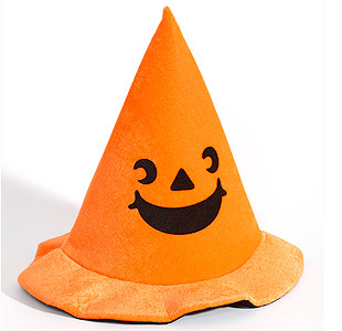 Niedlicher Halloween-Hut mit Krbisgesicht!