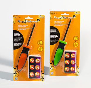 Mit dem Krbis-Schnitmesser ein tolles Krbisgesicht zaubern - jeder ist ein Unikat!